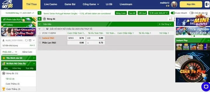 Chiến lược khi chơi kèo tài 1.5 trái chuẩn bài Sky88